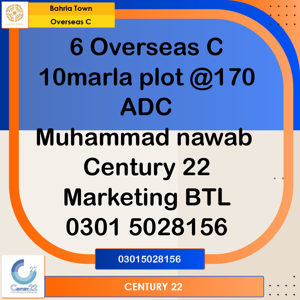 10 Marla Residential Plot for Sale in Overseas C -  Bahria Town, Lahore - (BP-361892)