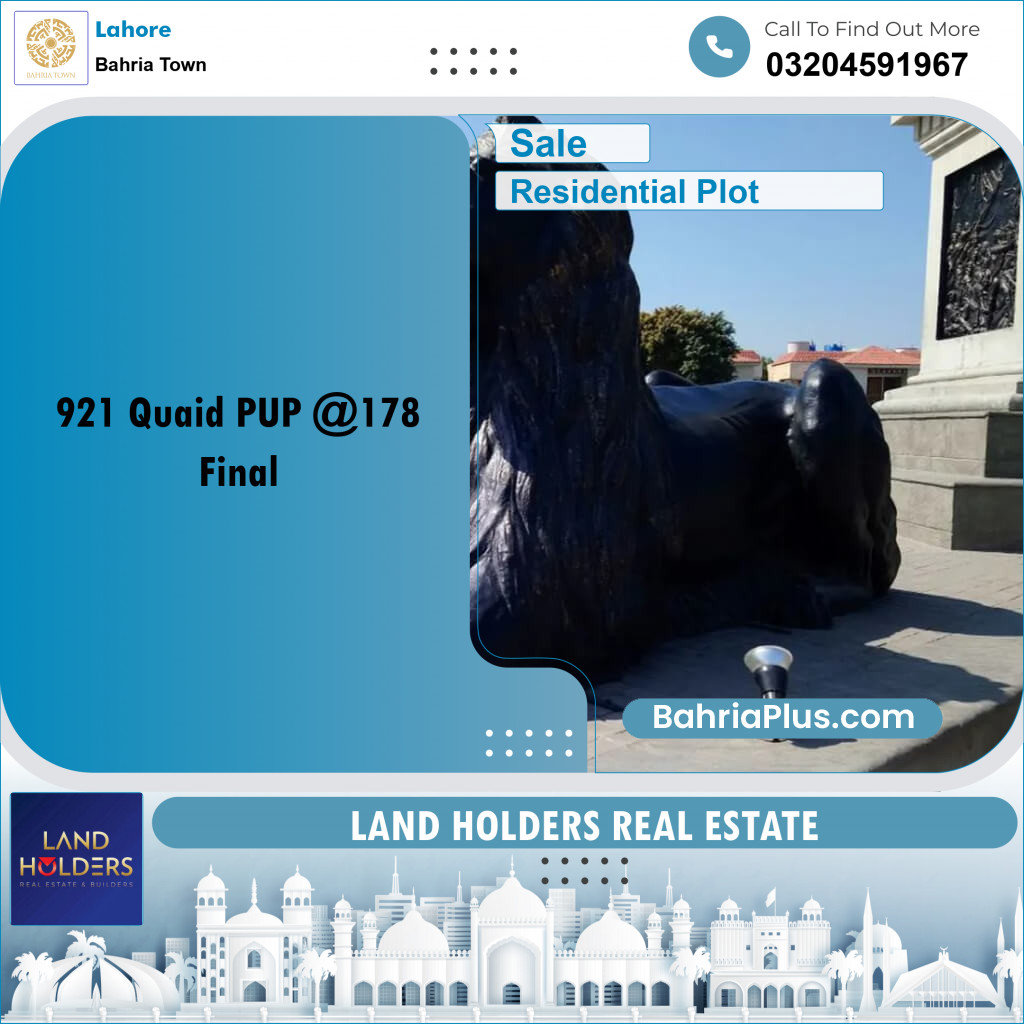 Residential Plot for Sale in Bahria Town, Lahore - (BP-361958)