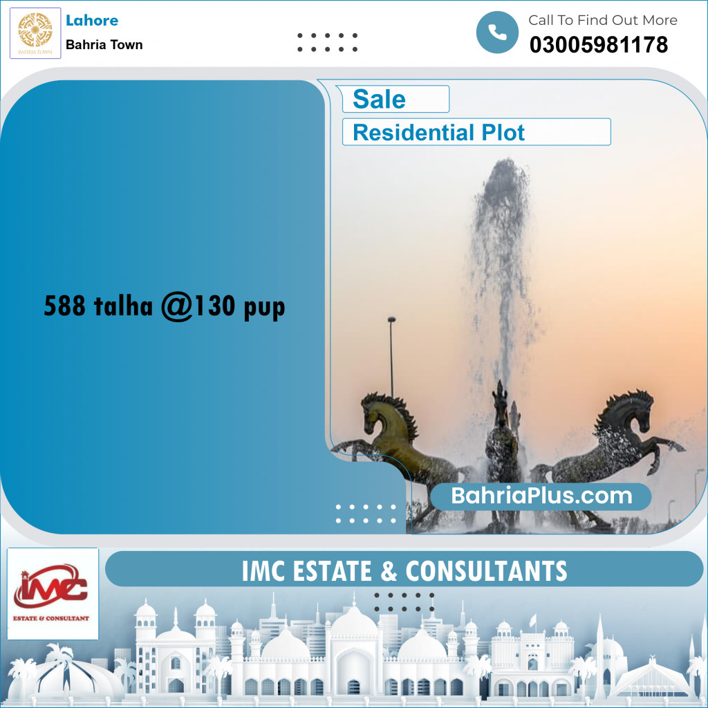 Residential Plot for Sale in Bahria Town, Lahore - (BP-361988)