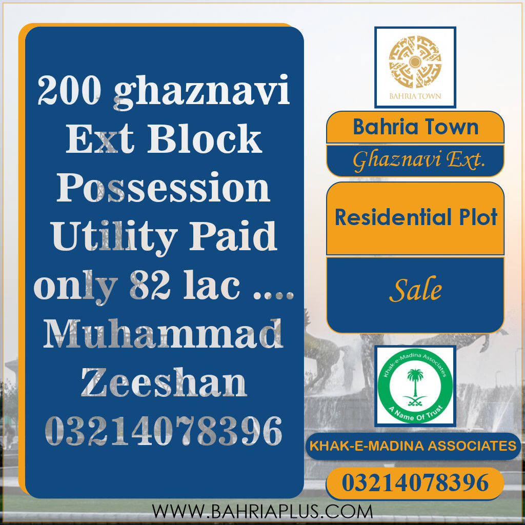5 Marla Residential Plot for Sale in Sector F - Ghaznavi Ext. Block -  Bahria Town, Lahore - (BP-362011)