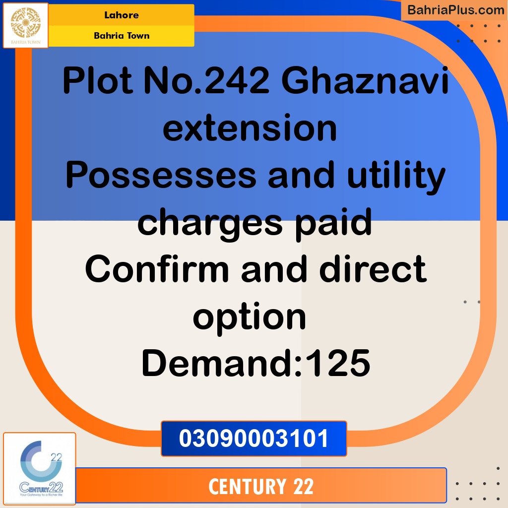 10 Marla Residential Plot for Sale in Bahria Town, Lahore - (BP-362054)