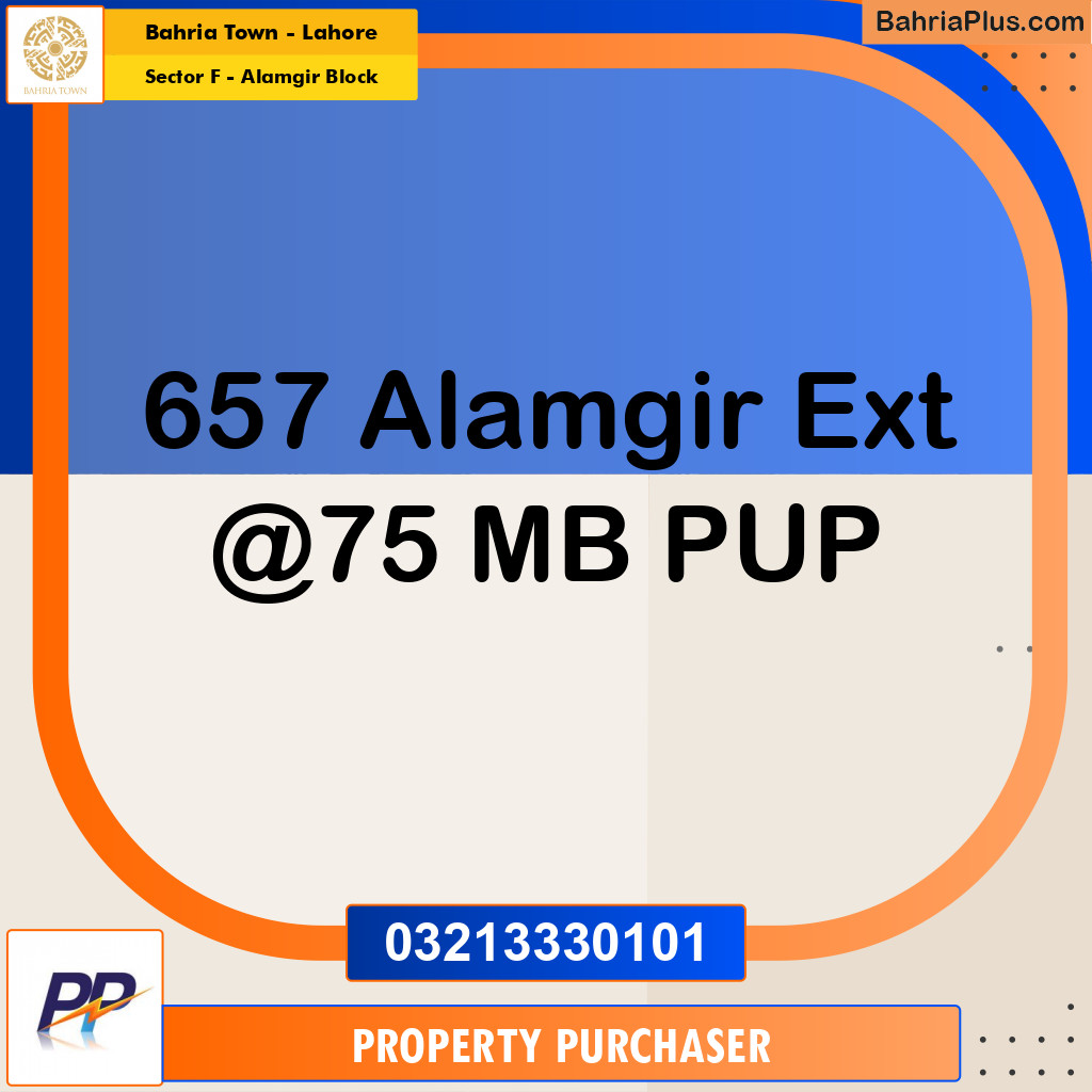 5 Marla Residential Plot for Sale in Sector F - Alamgir Block -  Bahria Town, Lahore - (BP-362248)