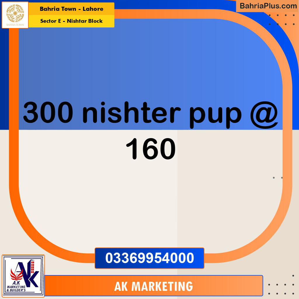 10 Marla Residential Plot for Sale in Sector E - Nishtar Block -  Bahria Town, Lahore - (BP-362288)