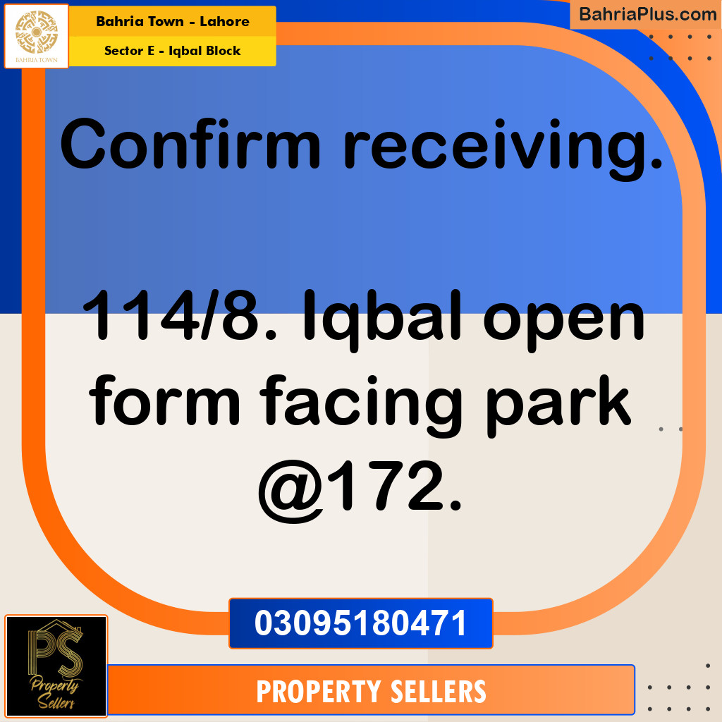 10 Marla Residential Plot for Sale in Sector E - Iqbal Block -  Bahria Town, Lahore - (BP-362319)