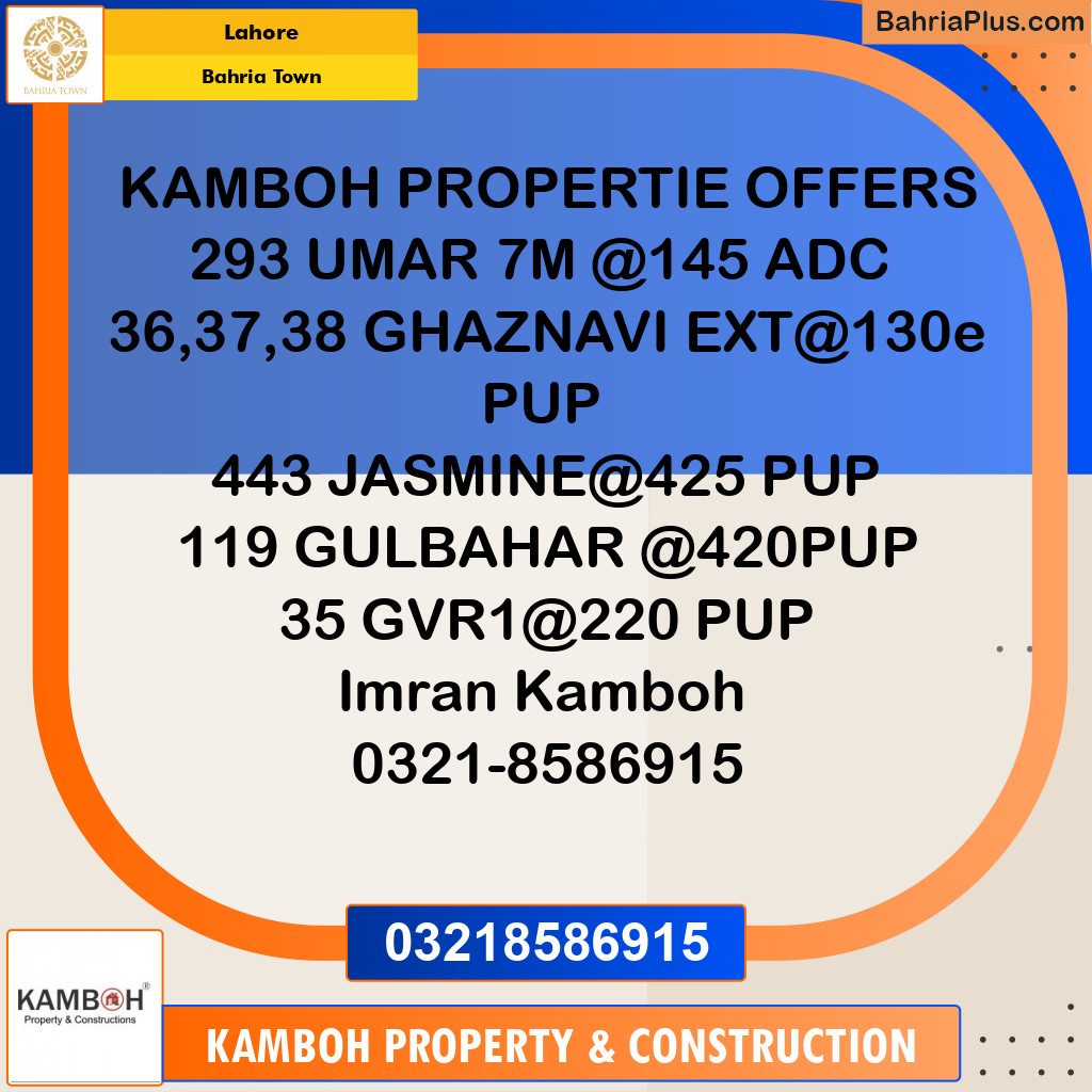 Residential Plot for Sale in Bahria Town, Lahore - (BP-362320)