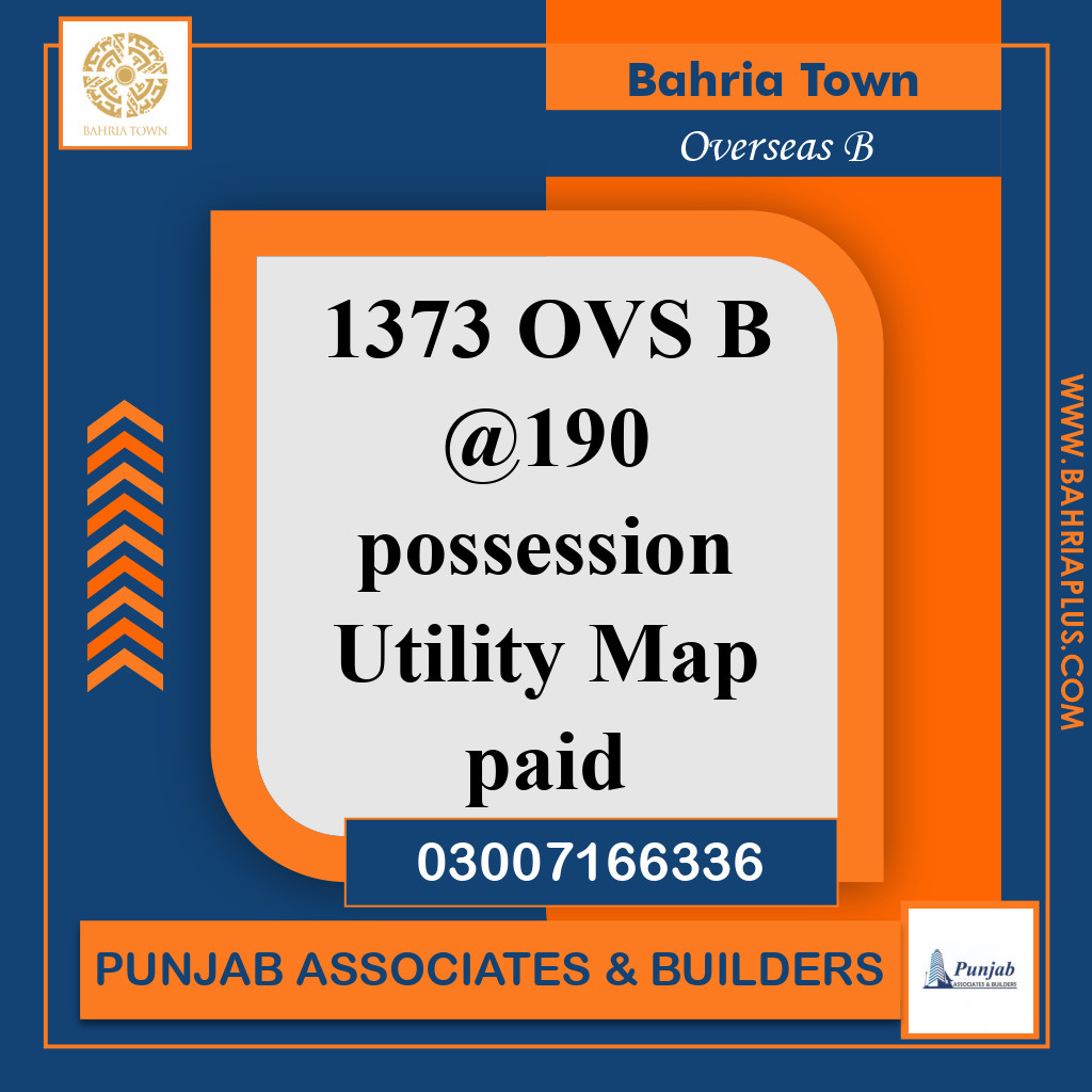 Residential Plot for Sale in Overseas B -  Bahria Town, Lahore - (BP-362631)