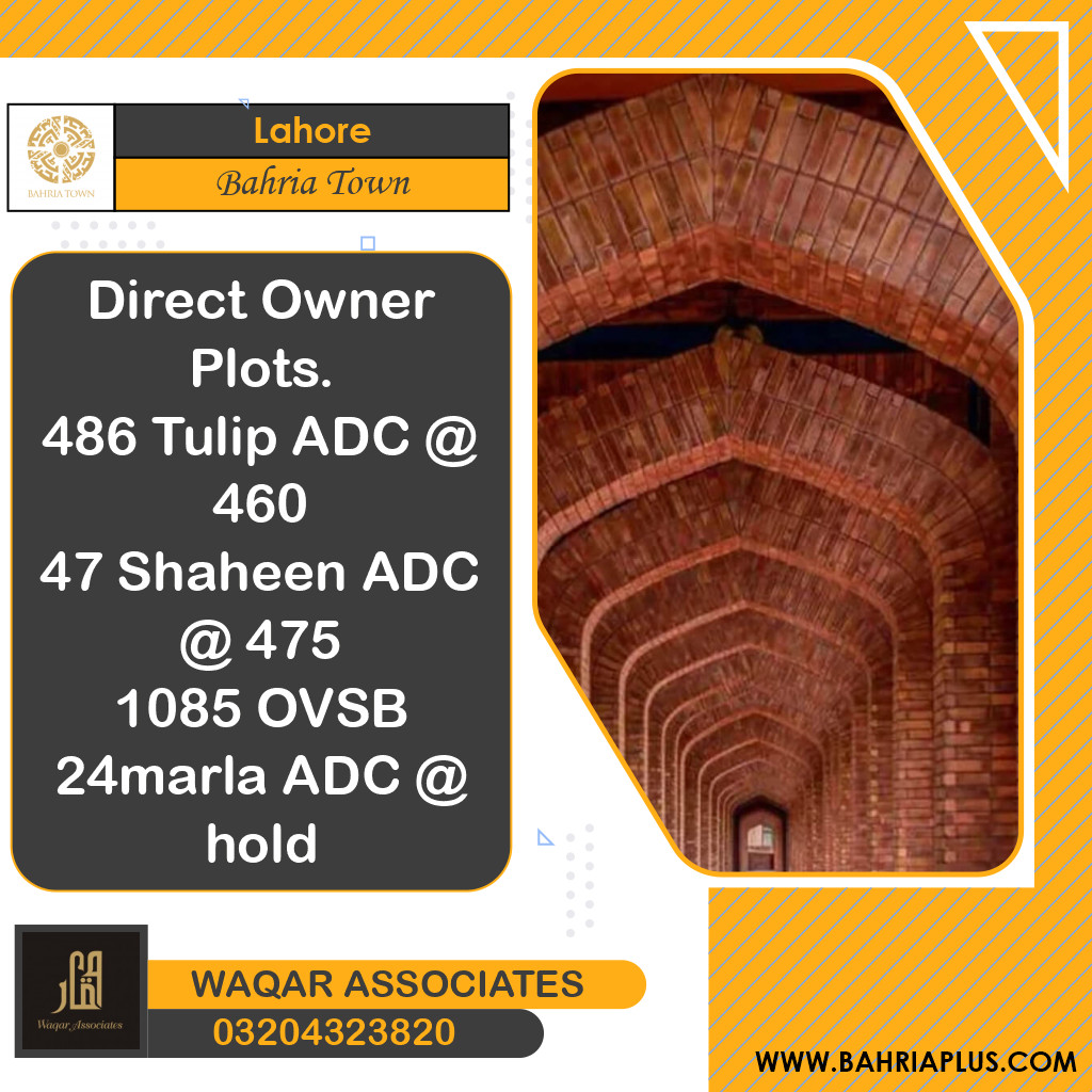 1 Kanal Residential Plot for Sale in Bahria Town, Lahore - (BP-362717)