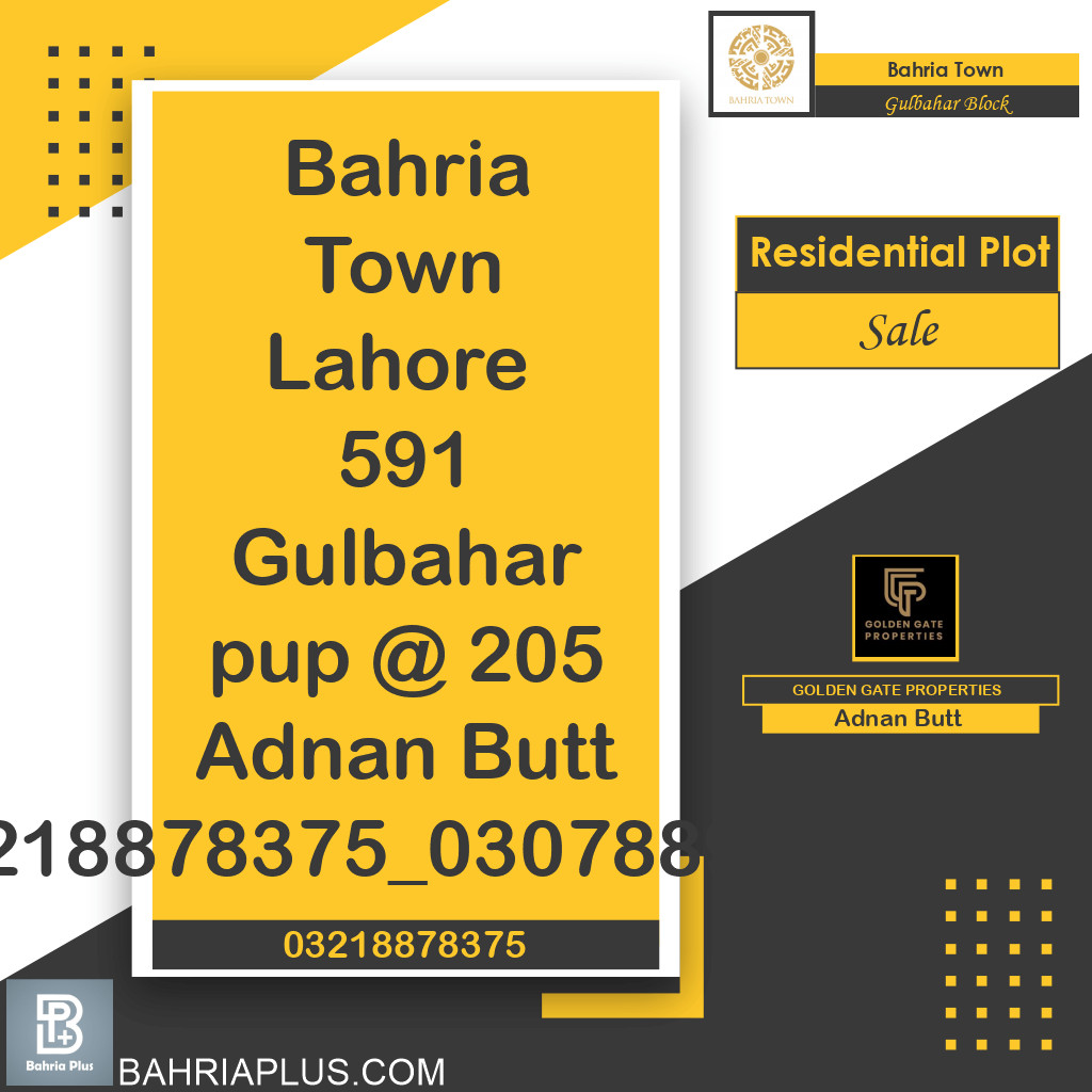 10 Marla Residential Plot for Sale in Sector C - Gulbahar Block -  Bahria Town, Lahore - (BP-362728)