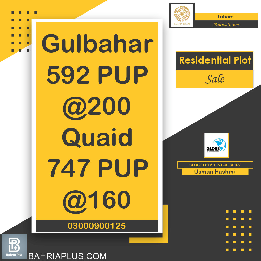 Residential Plot for Sale in Bahria Town, Lahore - (BP-362824)