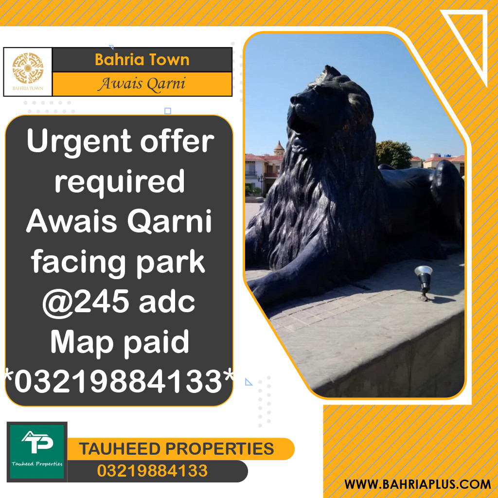 10 Marla Residential Plot for Sale in Sector B - Awais Qarni -  Bahria Town, Lahore - (BP-362870)
