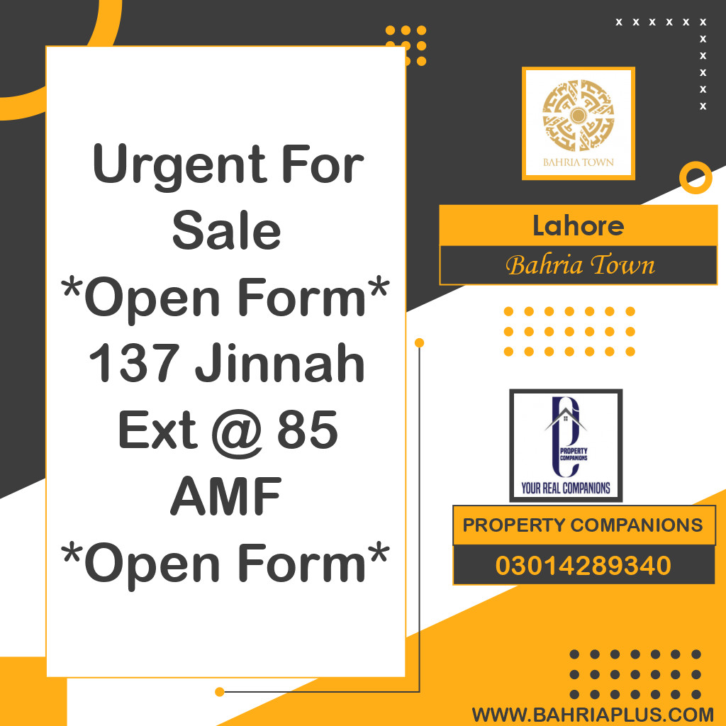 Residential Plot for Sale in Bahria Town, Lahore - (BP-362874)