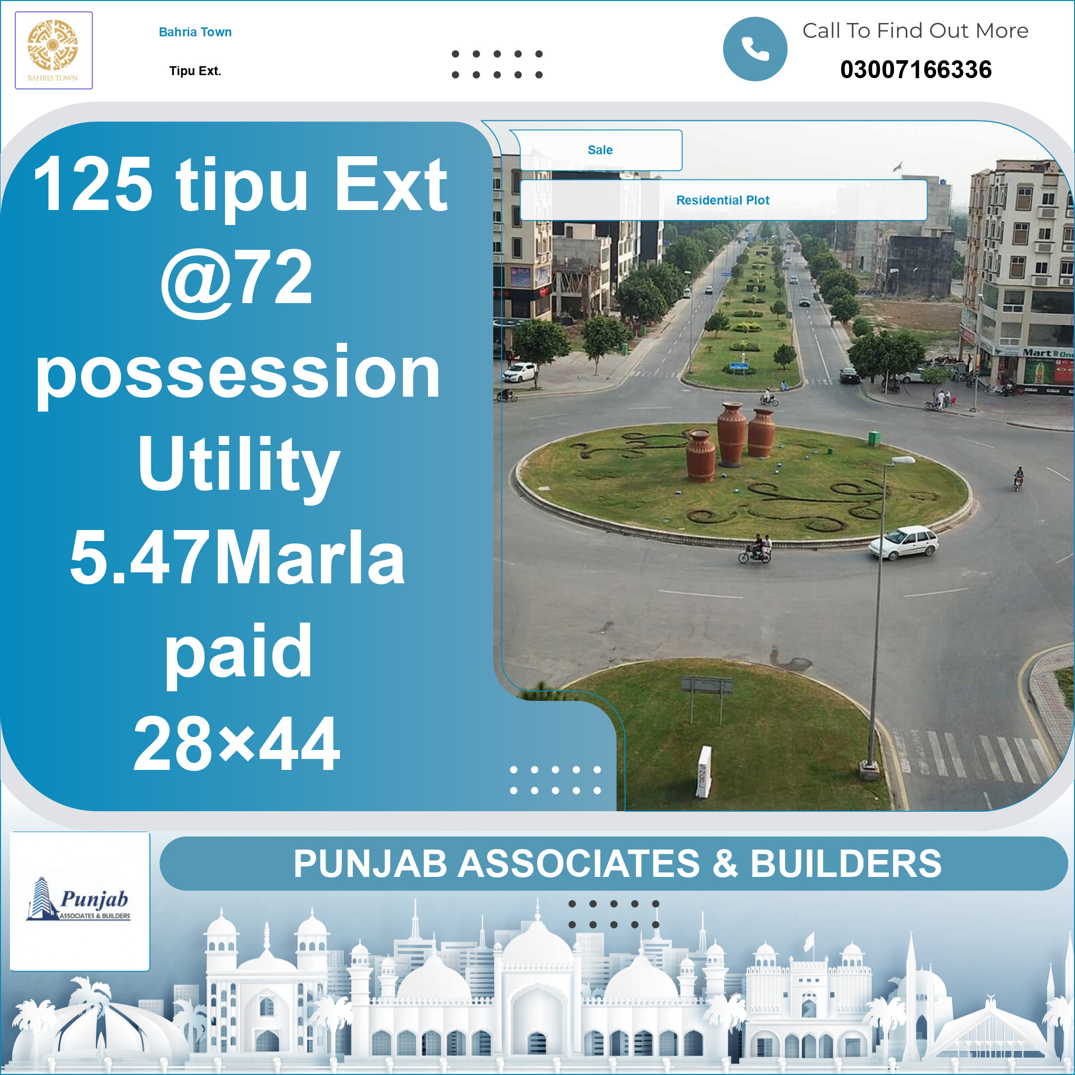 Residential Plot for Sale in Sector F - Tipu Sultan Ext. -  Bahria Town, Lahore - (BP-362875)
