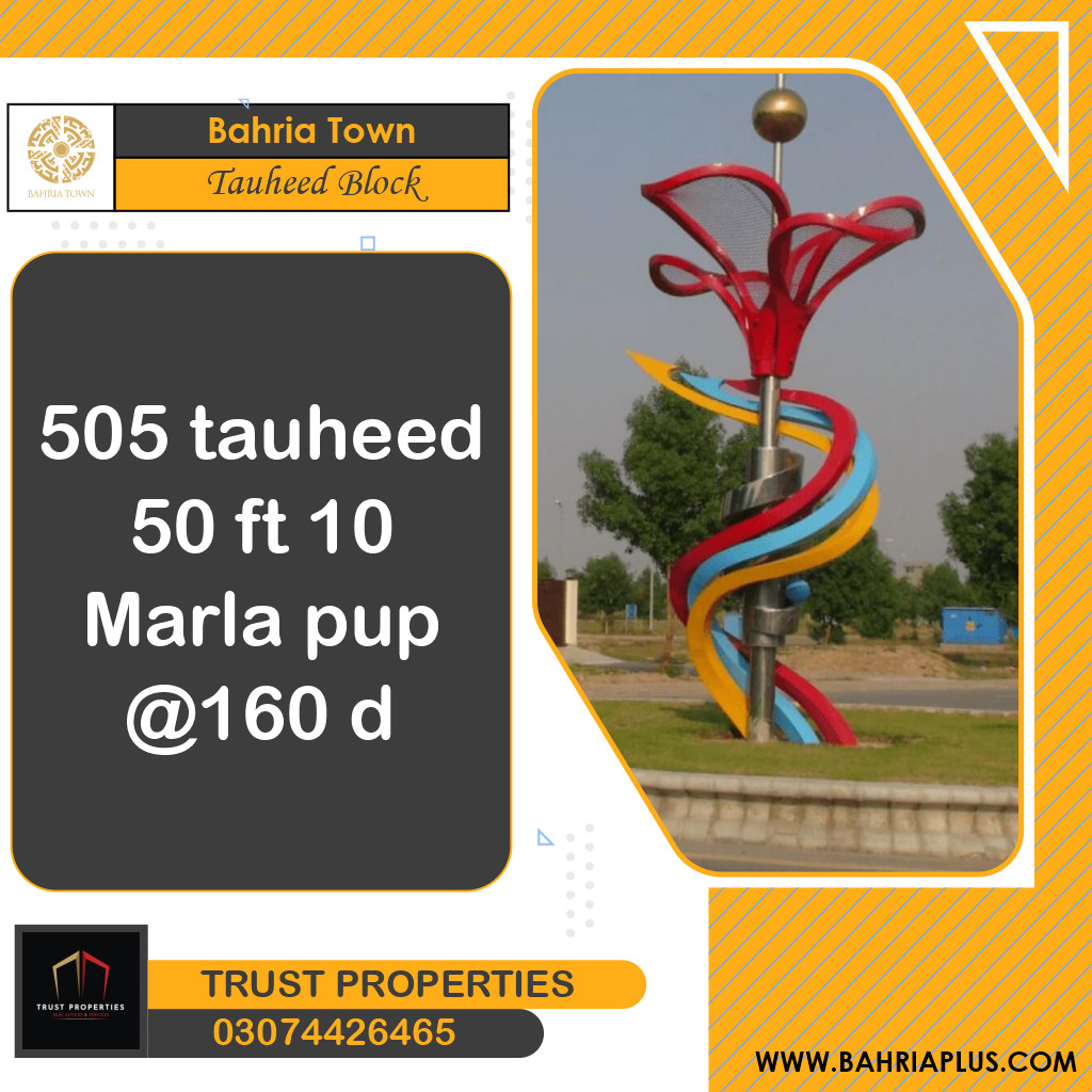10 Marla Residential Plot for Sale in Sector F - Tauheed Block -  Bahria Town, Lahore - (BP-362892)