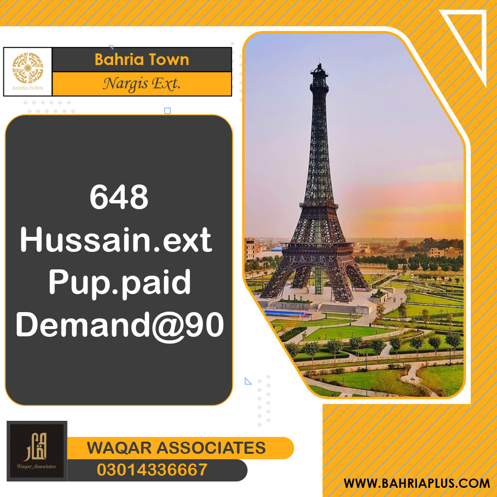 5 Marla Residential Plot for Sale in Sector C - Nargis/Hussain Ext. -  Bahria Town, Lahore - (BP-363004)