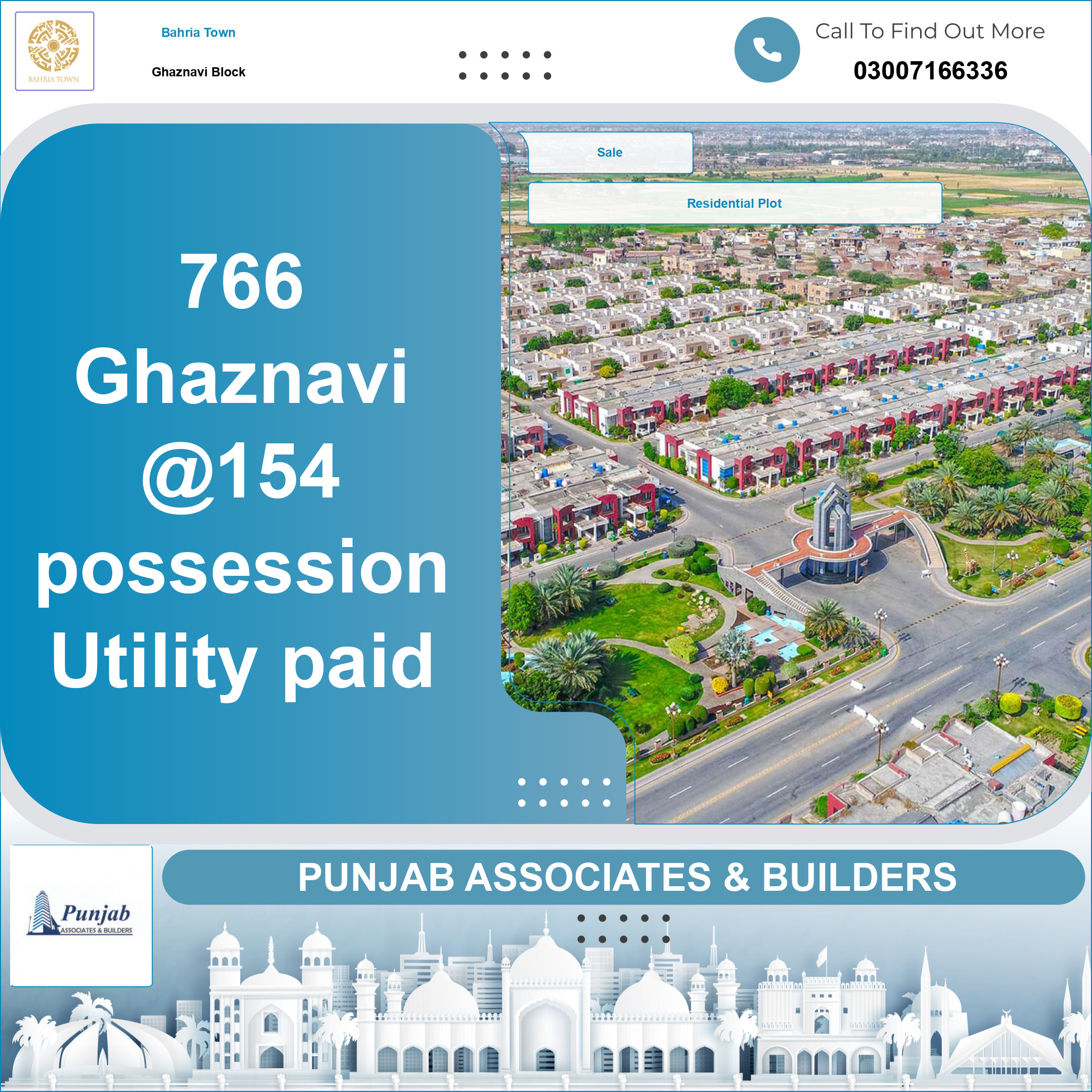 Residential Plot for Sale in Sector F - Ghaznavi Block -  Bahria Town, Lahore - (BP-363052)