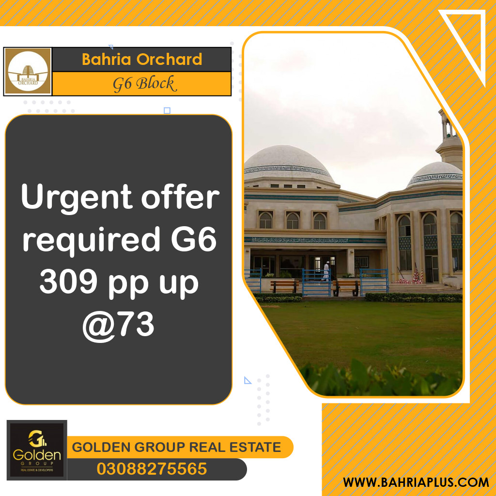 10 Marla Residential Plot for Sale in Phase 4 - G6 Block -  Bahria Orchard, Lahore - (BP-363090)