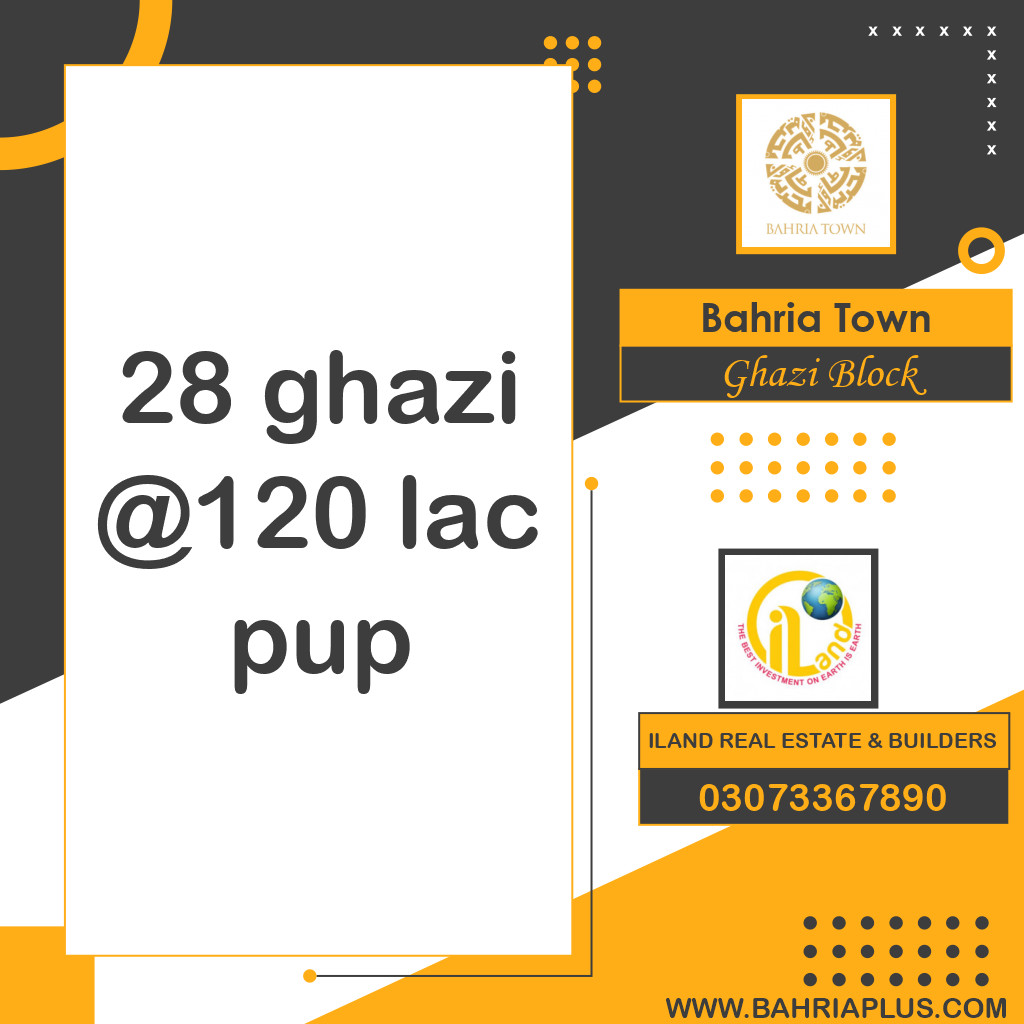 10 Marla Residential Plot for Sale in Sector F - Ghazi Block -  Bahria Town, Lahore - (BP-363303)