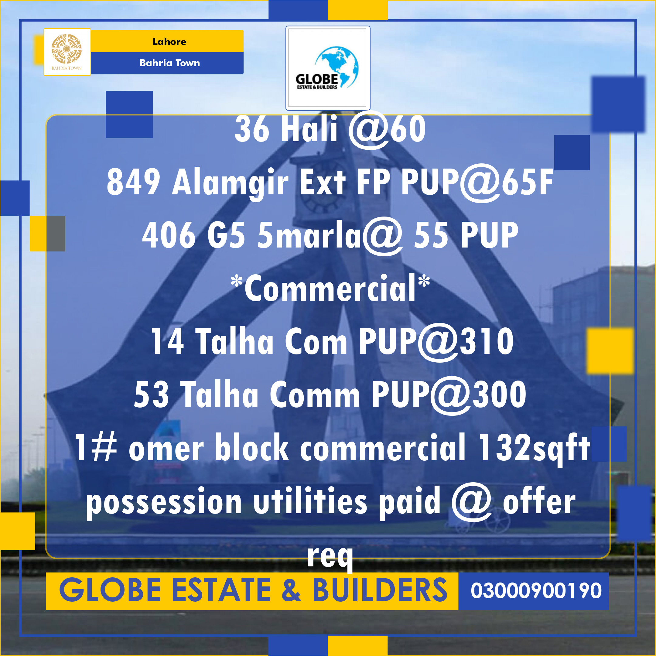 Residential Plot for Sale in Bahria Town, Lahore - (BP-363365)