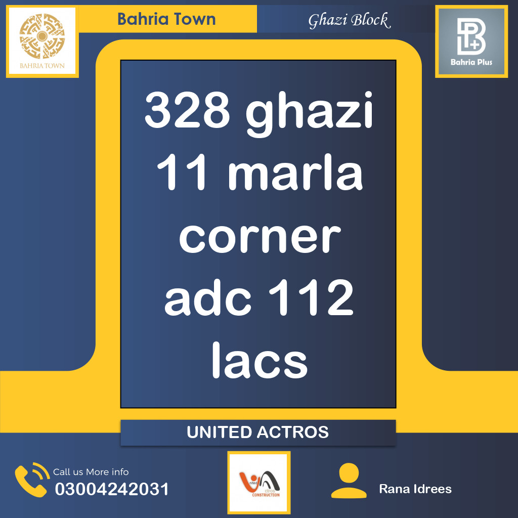 11 Marla Residential Plot for Sale in Sector F - Ghazi Block -  Bahria Town, Lahore - (BP-363375)