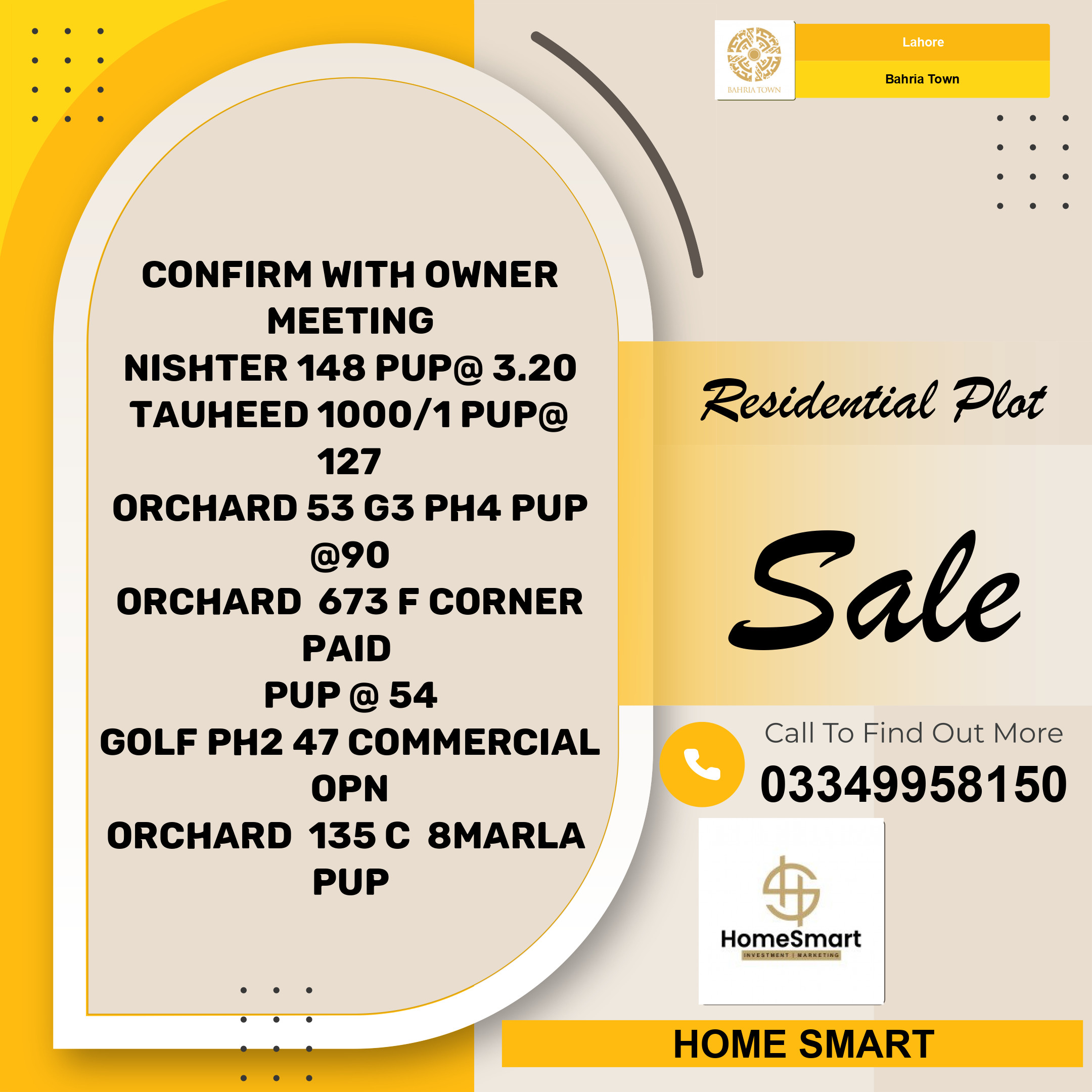 Residential Plot for Sale in Bahria Town, Lahore - (BP-363523)