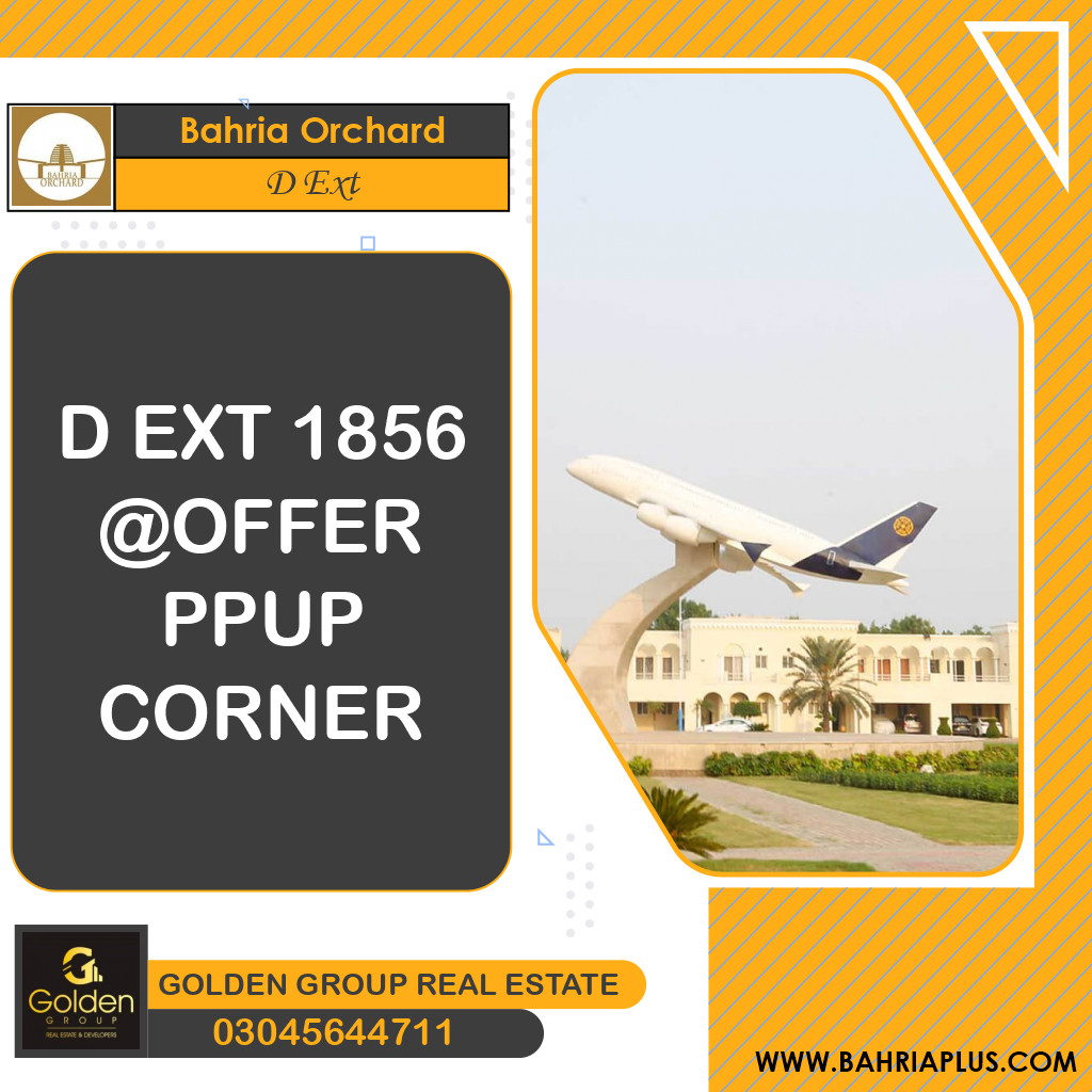8 Marla Residential Plot for Sale in Phase 2 - D Ext -  Bahria Orchard, Lahore - (BP-363537)