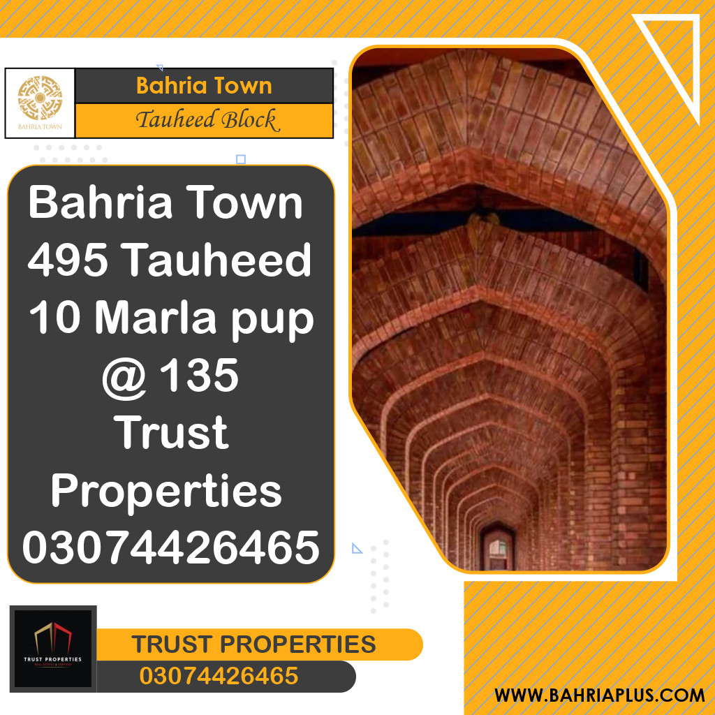10 Marla Residential Plot for Sale in Sector F - Tauheed Block -  Bahria Town, Lahore - (BP-363538)