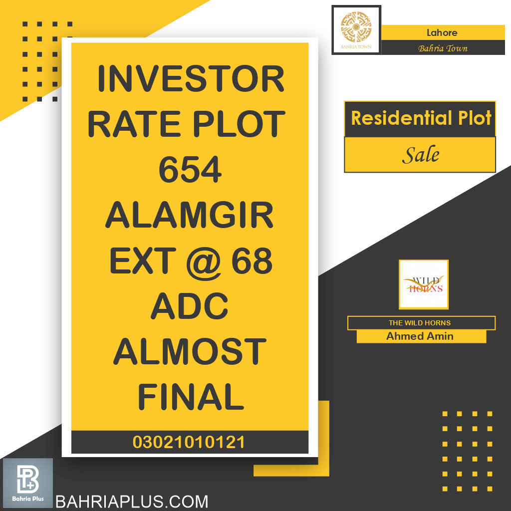 Residential Plot for Sale in Bahria Town, Lahore - (BP-363549)