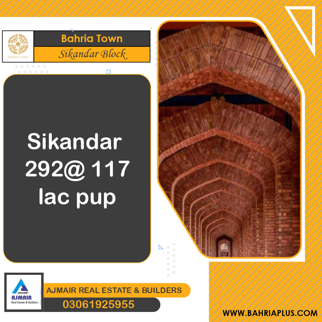 10 Marla Residential Plot for Sale in Sector F - Sikander Block -  Bahria Town, Lahore - (BP-363554)