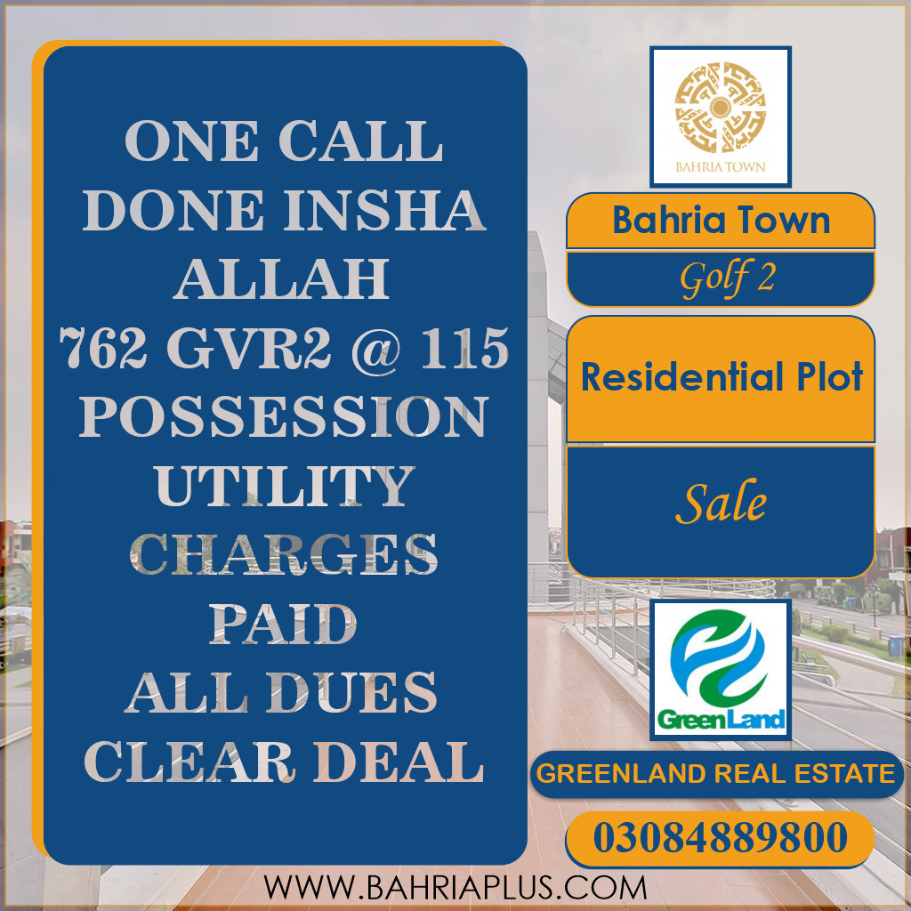 10 Marla Residential Plot for Sale in Golf Phase 2 -  Bahria Town, Lahore - (BP-363564)