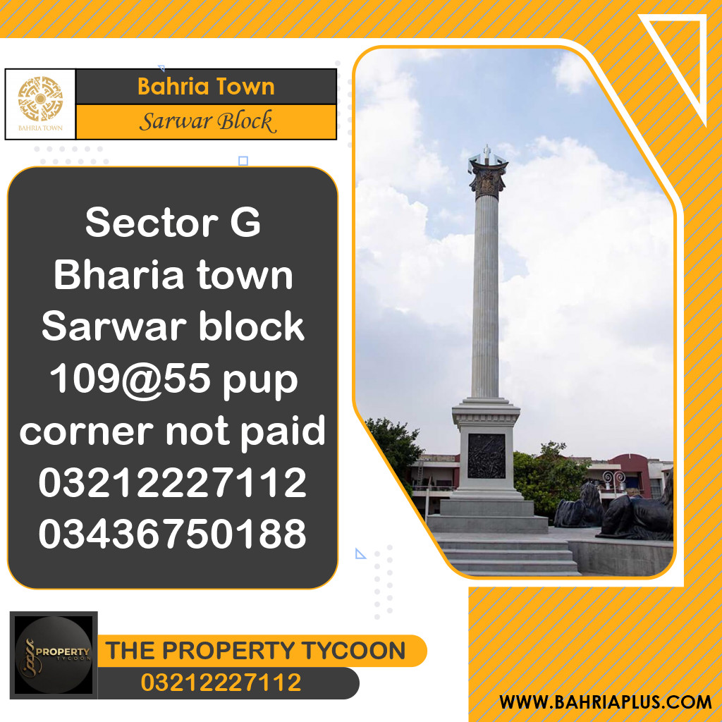 5 Marla Residential Plot for Sale in Sector G - Sarwar Block -  Bahria Town, Lahore - (BP-363772)