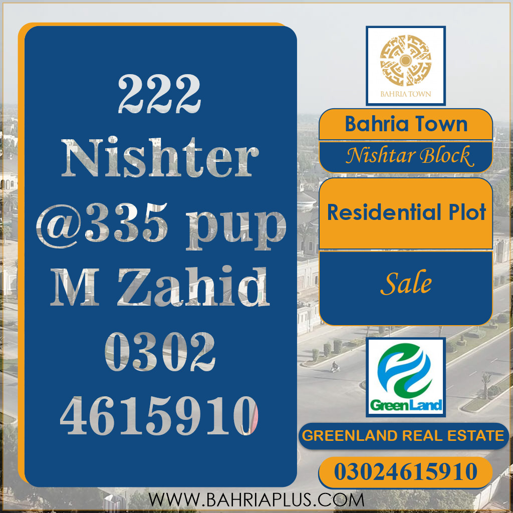 10 Kanal Residential Plot for Sale in Sector E - Nishtar Block -  Bahria Town, Lahore - (BP-363777)