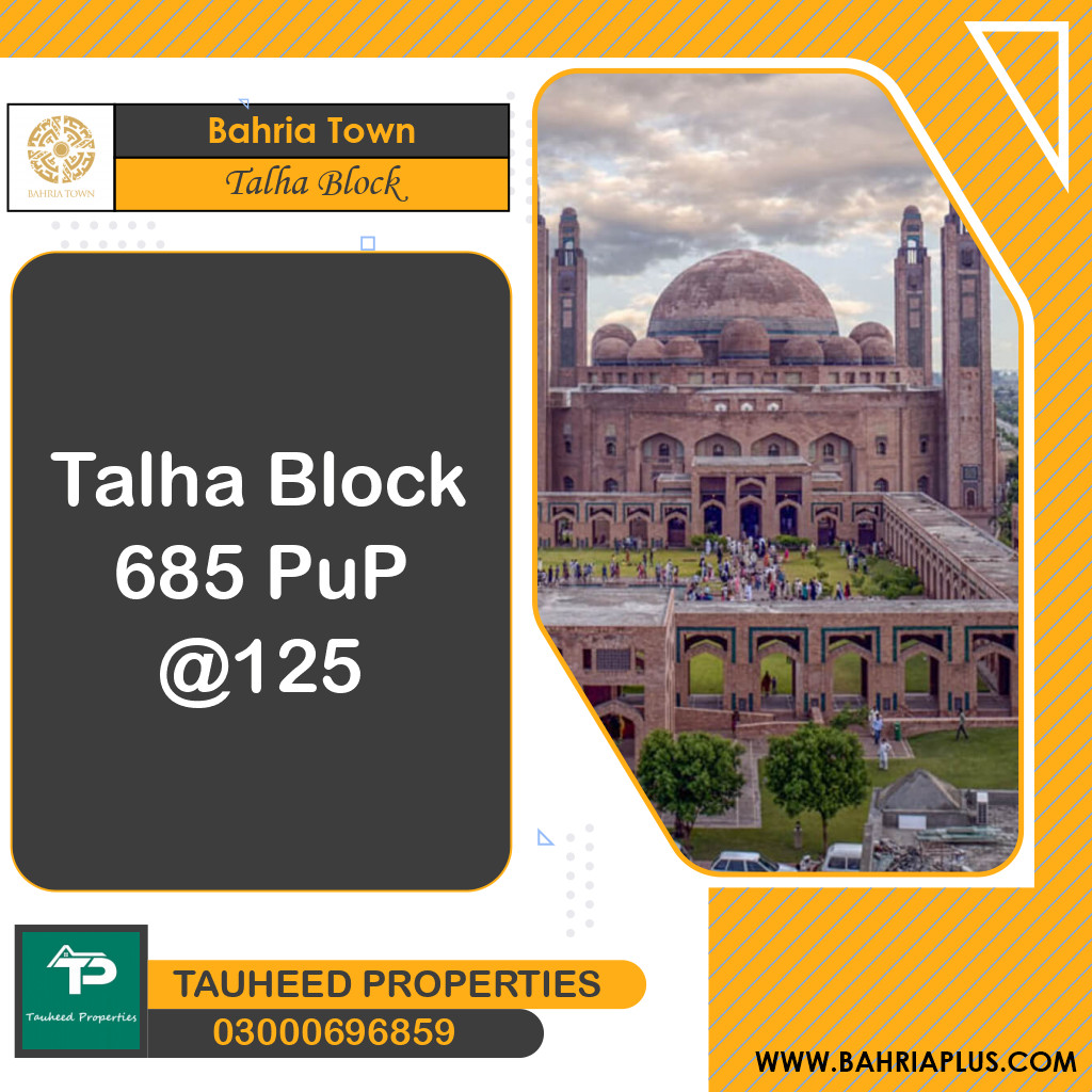 10 Marla Residential Plot for Sale in Sector F - Talha Block -  Bahria Town, Lahore - (BP-363916)