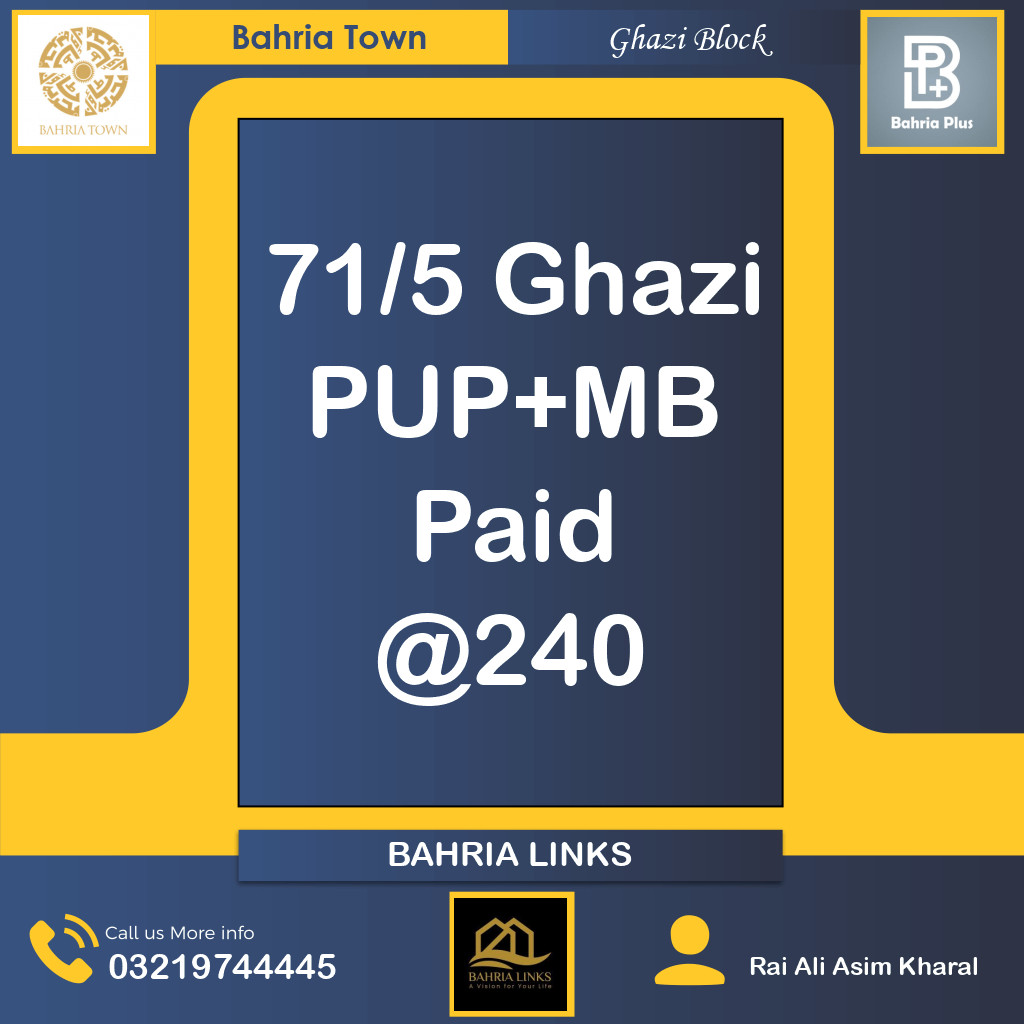 1 Kanal Residential Plot for Sale in Sector F - Ghazi Block -  Bahria Town, Lahore - (BP-364025)