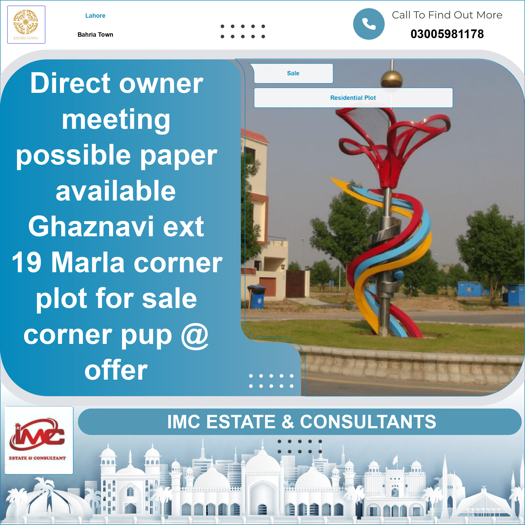 Residential Plot for Sale in Bahria Town, Lahore - (BP-364211)