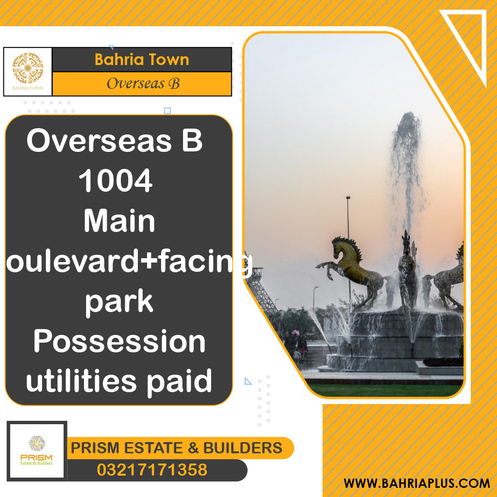 10 Marla Residential Plot for Sale in Overseas B -  Bahria Town, Lahore - (BP-364291)