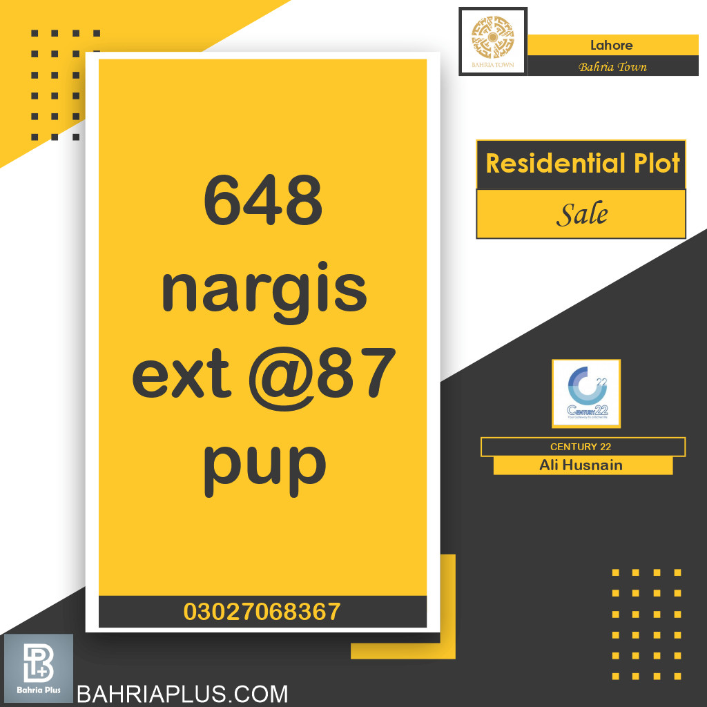 Residential Plot for Sale in Bahria Town, Lahore - (BP-364305)