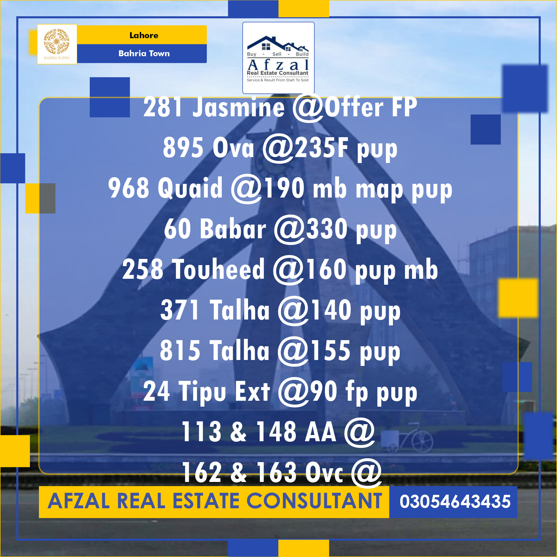 Residential Plot for Sale in Bahria Town, Lahore - (BP-364373)
