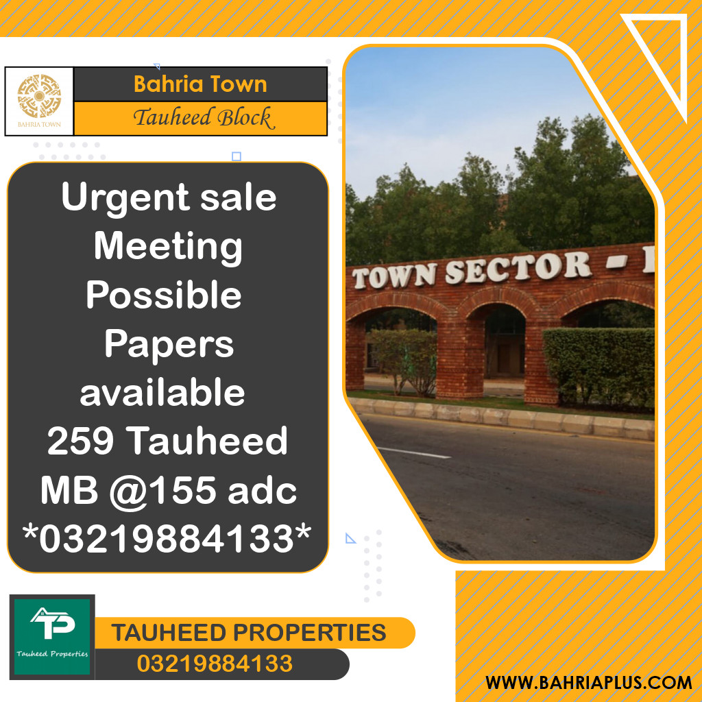 10 Marla Residential Plot for Sale in Sector F - Tauheed Block -  Bahria Town, Lahore - (BP-364462)