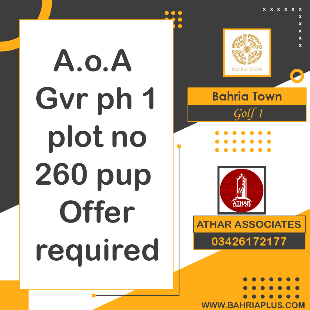 10 Marla Residential Plot for Sale in Golf Phase 1 -  Bahria Town, Lahore - (BP-364485)