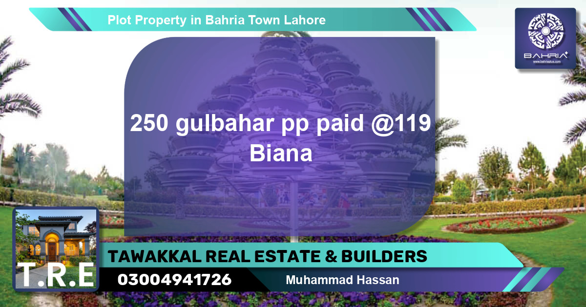 Residential Plot for Sale in Bahria Town, Lahore - (BP-36453)