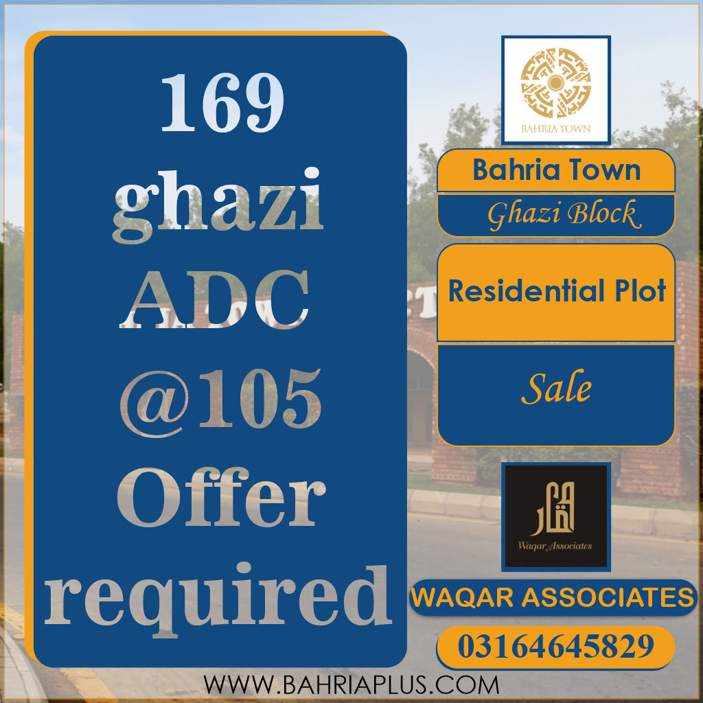 10 Marla Residential Plot for Sale in Sector F - Ghazi Block -  Bahria Town, Lahore - (BP-364594)