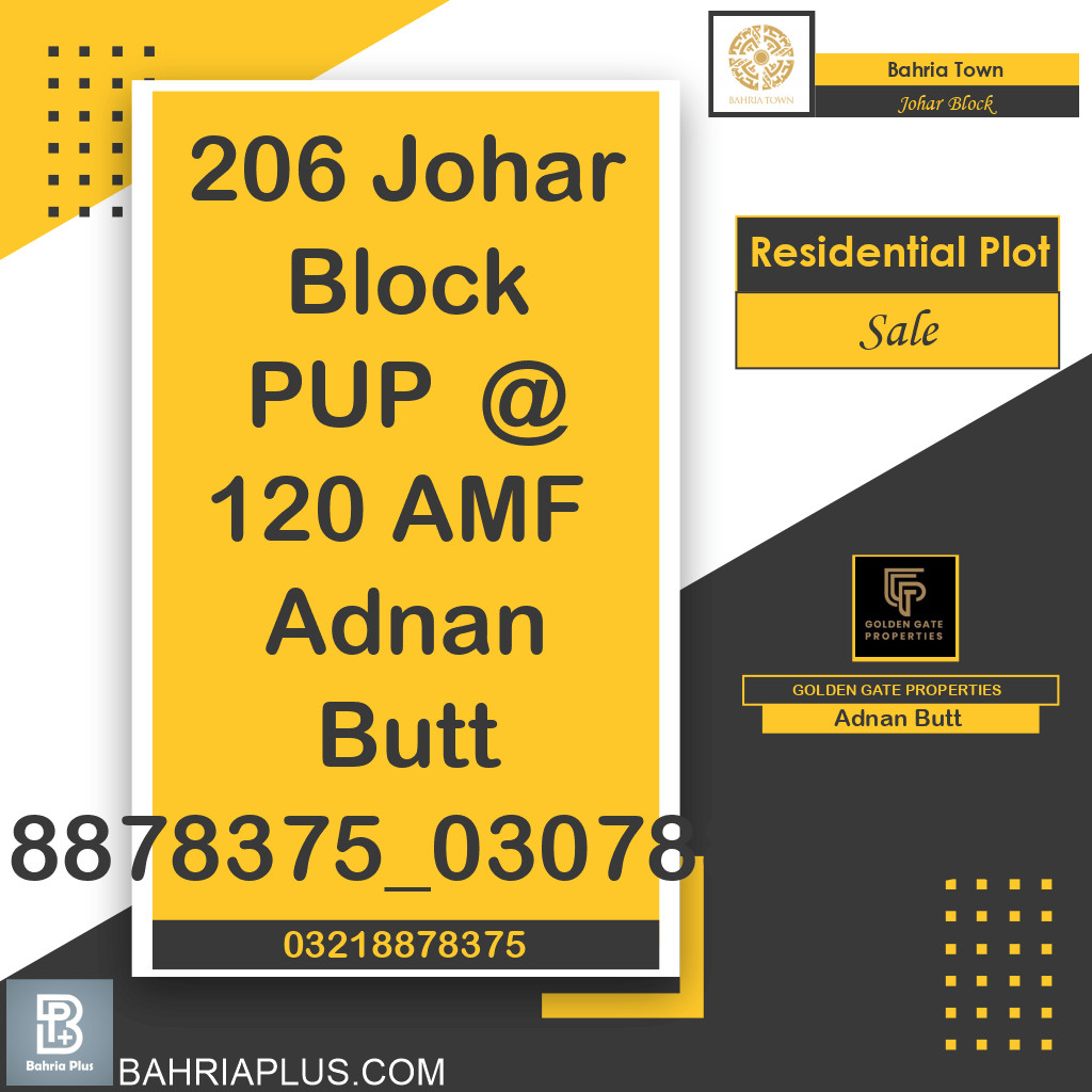 10 Marla Residential Plot for Sale in Sector E - Johar Block -  Bahria Town, Lahore - (BP-364612)