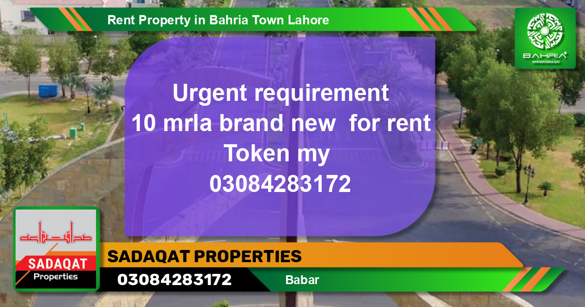 Residential Property for Rent in Bahria Town, Lahore - (BP-36466)