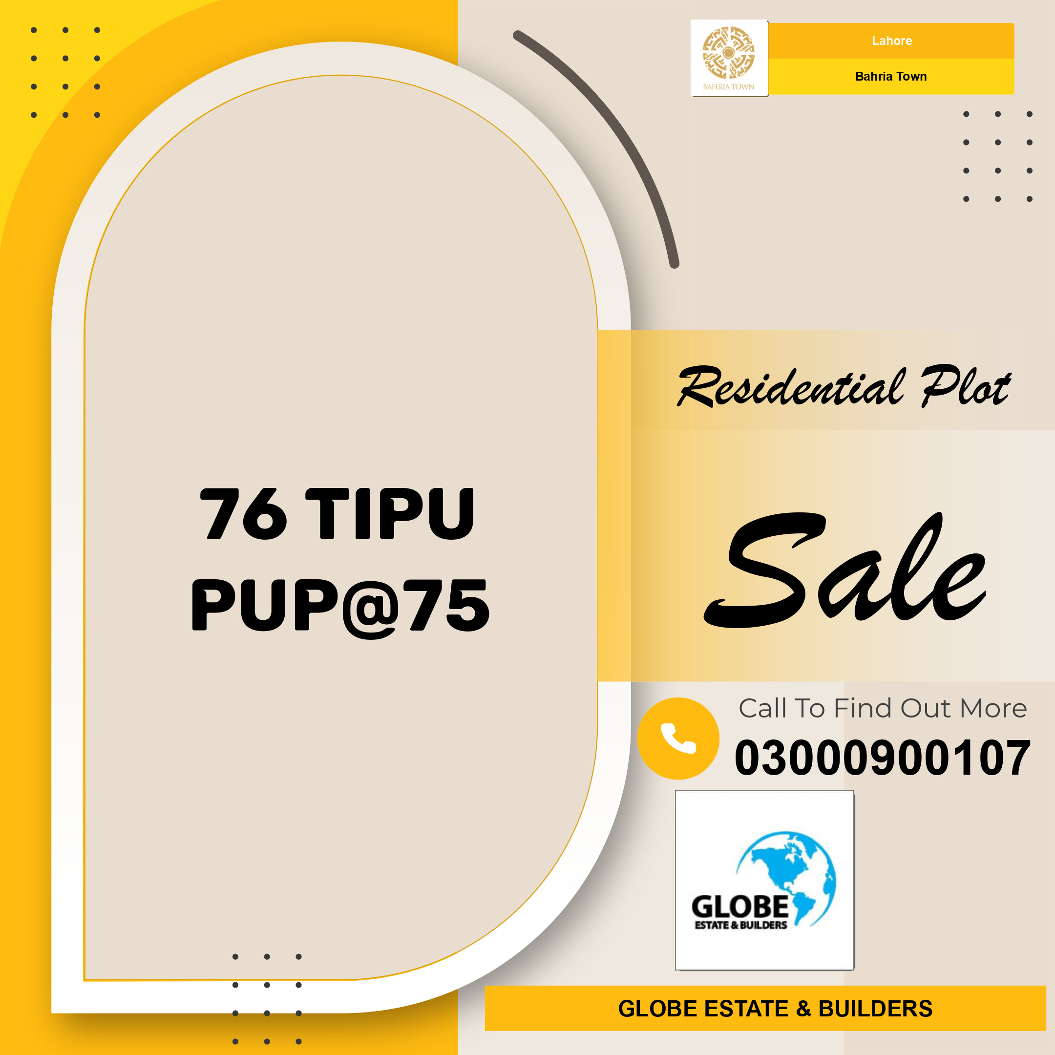 Residential Plot for Sale in Bahria Town, Lahore - (BP-364781)