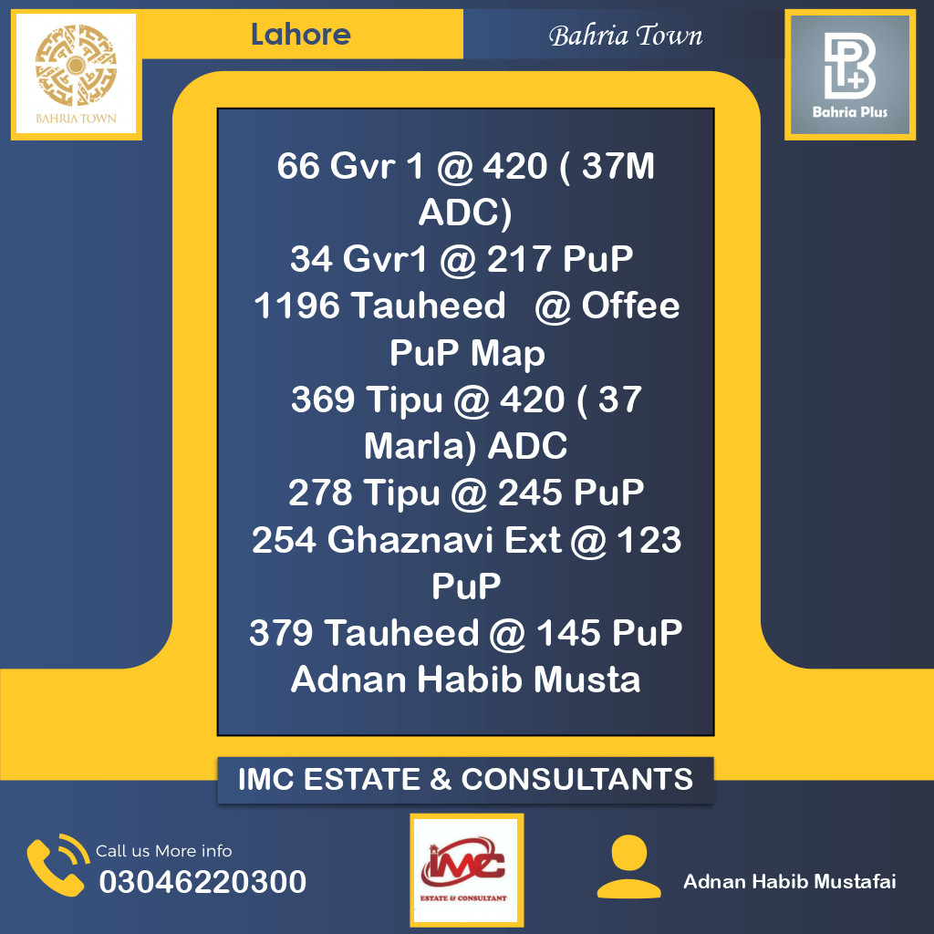 Residential Plot for Sale in Bahria Town, Lahore - (BP-365190)