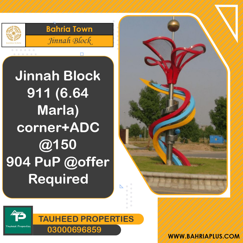 5 Marla Residential Plot for Sale in Sector E - Jinnah Block -  Bahria Town, Lahore - (BP-365260)