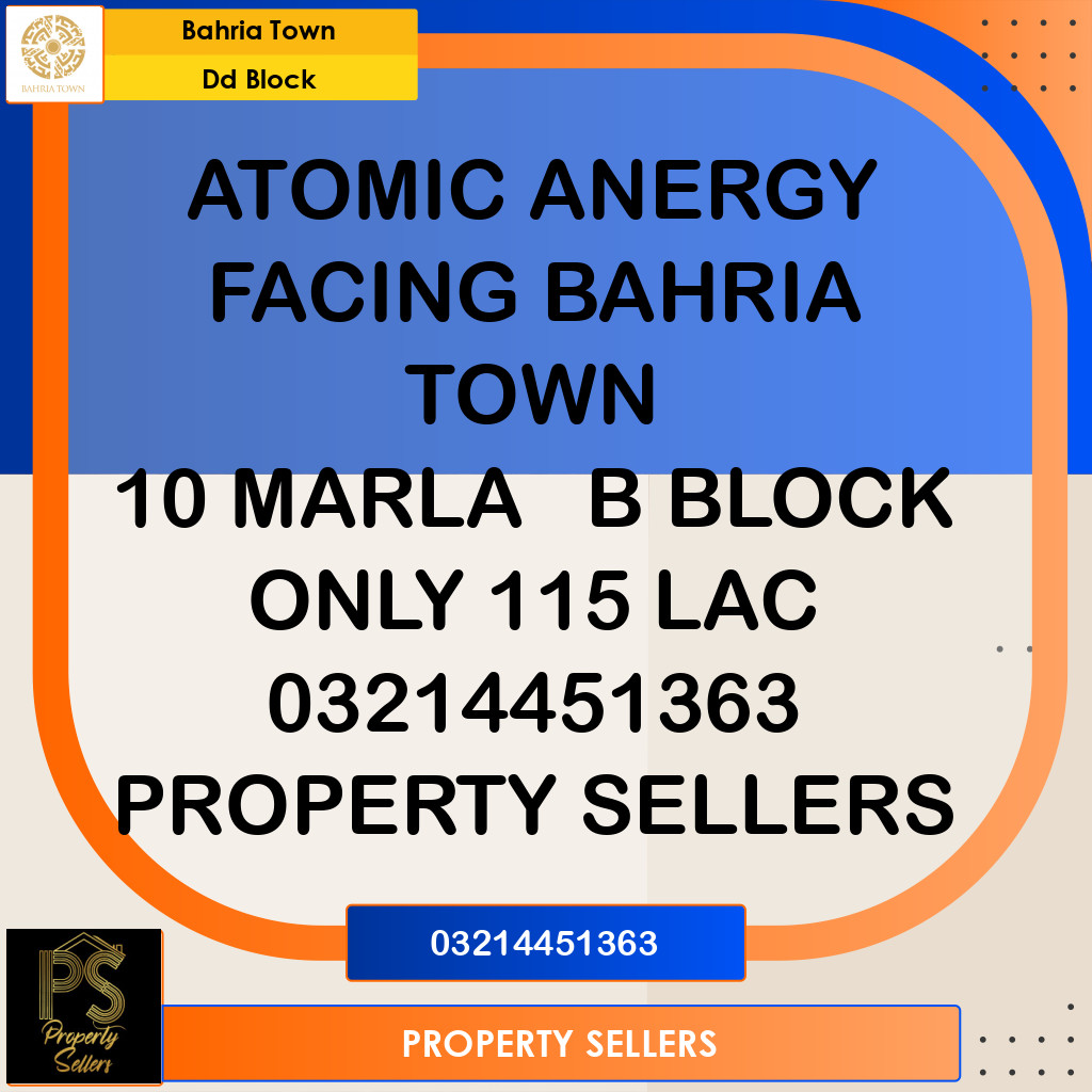 10 Marla Residential Plot for Sale in Sector D - DD Block -  Bahria Town, Lahore - (BP-365544)