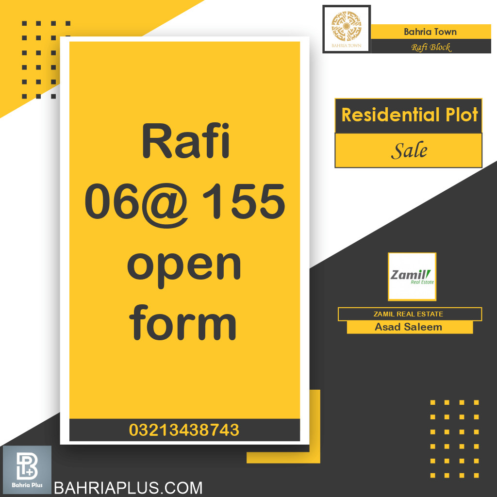 10 Marla Residential Plot for Sale in Sector E - Rafi Block -  Bahria Town, Lahore - (BP-365560)