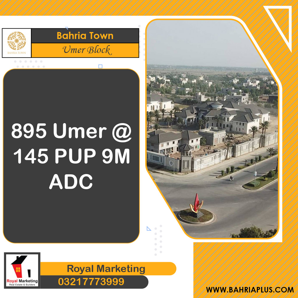 8 Marla Residential Plot for Sale in Sector B - Umer Block -  Bahria Town, Lahore - (BP-365568)