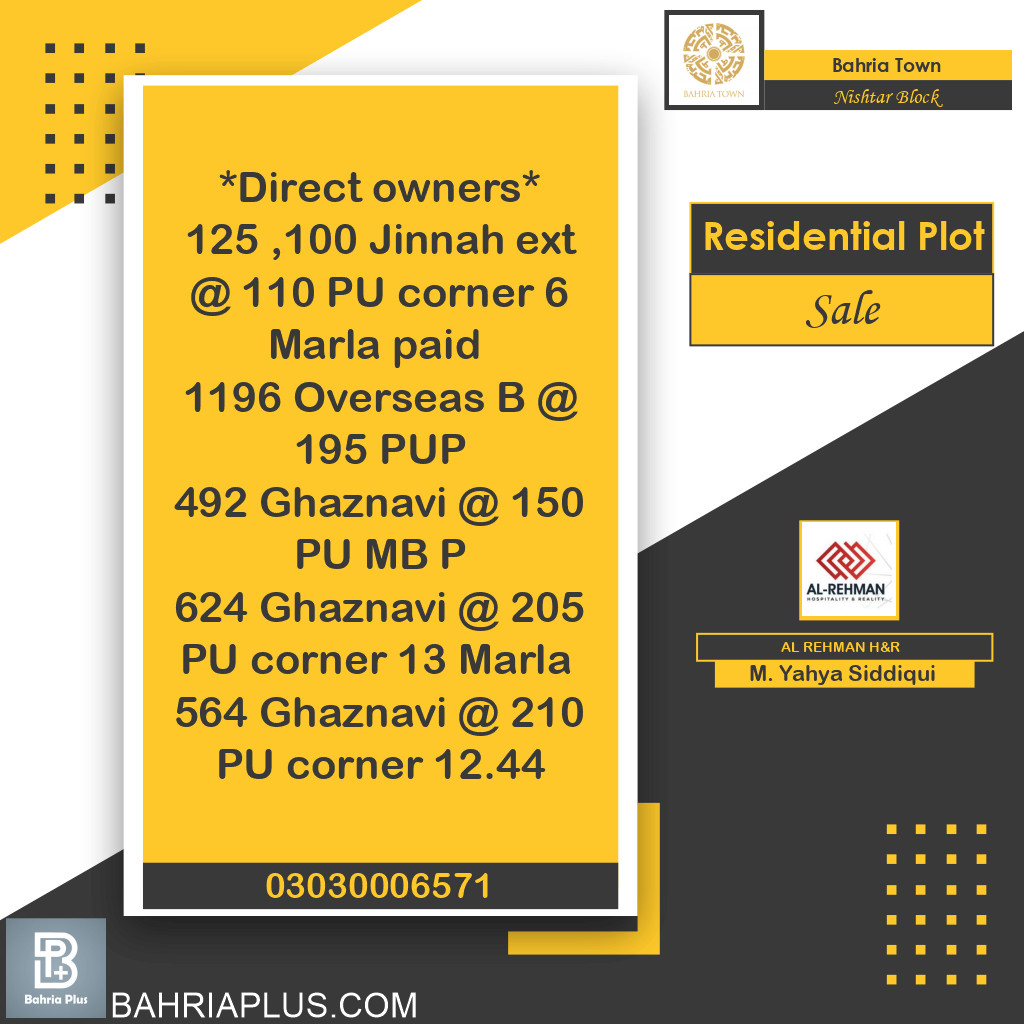 1 Kanal Residential Plot for Sale in Sector E - Nishtar Block -  Bahria Town, Lahore - (BP-365585)